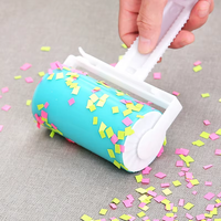 Mini Rouleau Anti-Peluches Portable Réutilisable pour Poils d'Animaux et Poussière, Brosse Adhésive pour Vêtements et Tissus, Nettoyage en Gros