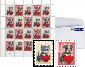 Ensembles de timbres-poste américains très vendus, timbres-poste en forme de cœur, décoration, timbres-poste américains originaux, autocollants, timbres-poste américains pour envoi postal - Product Image 3
