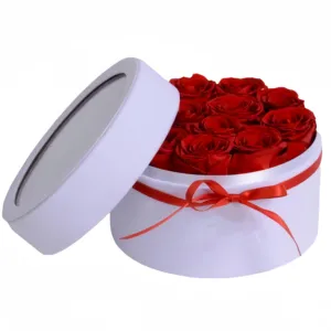День Святого Валентина круглые квадратные Цветочные коробки OEM ODM фабрика класса сохраненные розы вечные бессмертные Розы Букеты