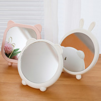 Miroir de maquillage de bureau pliable de dessin animé, miroir de maquillage pour fille, miroir de princesse pour étudiante en dortoir