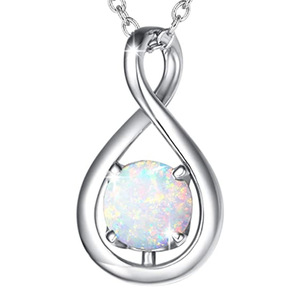 Collana con Ciondolo Infinito Colorato per Donne, Regalo Romantico, Gioielli - Product Image 1