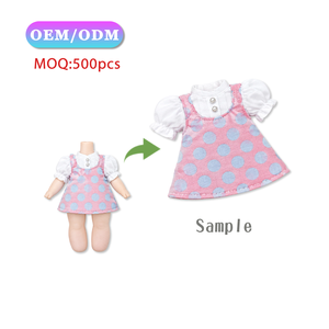 Ensemble de vêtements <span class=keywords><strong>en</strong></span> <span class=keywords><strong>velours</strong></span> à pois pour petites poupées, personnalisable avec logo d'usine, pour animaux <span class=keywords><strong>en</strong></span> peluche (ours, lapin), accessoires vestimentaires miniatures - Product Image 1