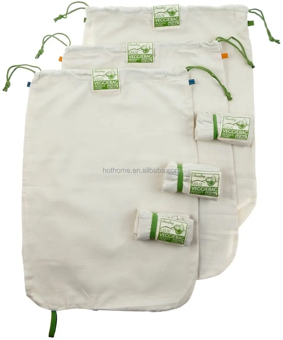 Sacs de produits réutilisables pour l'épicerie, sacs en filet Sacs d'épicerie transparents et lavables