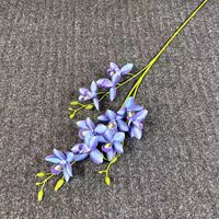 Haute Qualité Impression 3D 5 Têtes Real Touch Orchidées Artificielle Orchidée Fleur Papillon Fleur Pour La Maison De Mariage Décor
