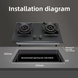 Estufa de Gas de 2 Quemadores Más Vendida del Fabricante con Encimera de Vidrio, Disponible en Stock, Apta para Uso Doméstico y Hotelero - Product Image 3