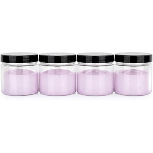 Pot alimentaire vide transparent en PET, récipient en plastique, pots à bonbons en plastique avec couvercle à vis pour l'emballage de bonbons, chocolats et snacks - Product Image 1