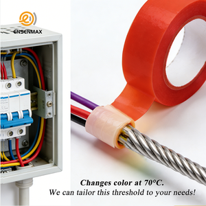 <span class=keywords><strong>Cinta</strong></span> <span class=keywords><strong>Aislante</strong></span> Eléctrica Industrial - <span class=keywords><strong>Cinta</strong></span> Termocrómica Reversible que Cambia de Color para Monitoreo de Temperatura en Cableado - Product Image 6