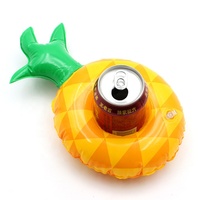 Porte-boisson de piscine gonflable en PVC, pour piscine, pour flamant rose, licorne, ananas, pastèque, Donuts, cygne, palmier, crabe, rouge, 5 pièces
