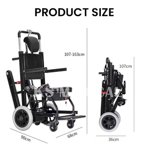 Silla de Ruedas Eléctrica Plegable Portátil KSM-302 para Subir Escaleras, para Adultos con Discapacidad - Product Image 4