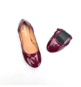 Scarpe da donna estive in pelle verniciata da donna scarpe da ballo con suola morbida scarpe basse da donna con bocca bassa da donna - Product Image 4