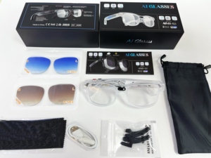 Occhiali Intelligenti G3 AI con 3 Paia di Lenti Fotocromatiche in Una Sola Unità, Fotocamera da 8MP e Registrazione Audio/Video - Product Image 4
