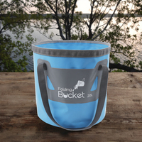 Sac de camping pliable multifonctionnel 20L en bâche PVC à double fond rigide, étanche, facile à transporter, pour toutes les saisons, idéal pour la randonnée en extérieur