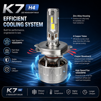 Proveedor Mayorista de Faros LED para Automóviles SFIDA K7, Bombilla H4 150W 15000LM, Aleación de Zinc, Piezas Automotrices Universales
