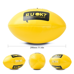 Palle da calcio in vera pelle in PVC palloni da rugby palloni personalizzati con logo personalizzato 5 <span class=keywords><strong>regole</strong></span> australiane - Product Image 4