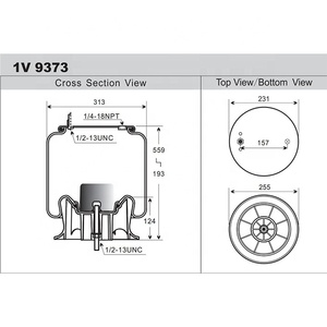 Пружина пневматической подвески для грузовика Airtech 39373P/39373K/Firestone W01-358-9373 / Goodyear 1R12-403 / Contitech 910-17. 5p440 - Product Image 6