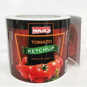 Logo lớn in ấn tùy chỉnh CuộN Glossy véc ni phân hủy sinh học nhãn dán giấy chai nước tự dính nhãn - Product Image 5