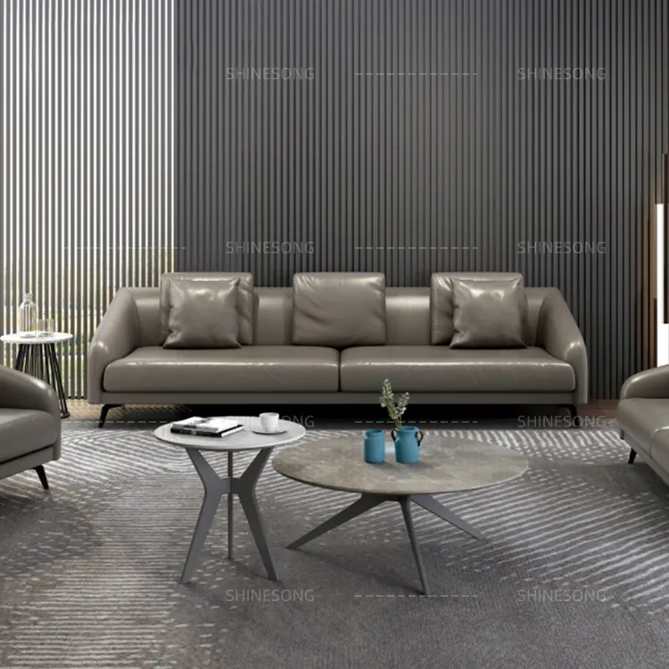 Living Room Leather Furniture Simplicity Divan Modern 210*92*90 cm Design Lounge Armrest Sofa