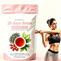 Détoxifiant corporel en 28 jours, tisane détoxifiante naturelle, stimule le métabolisme, favorise l'amincissement, 28 sachets de thé, logo personnalisé pour adultes, OEM/ODM