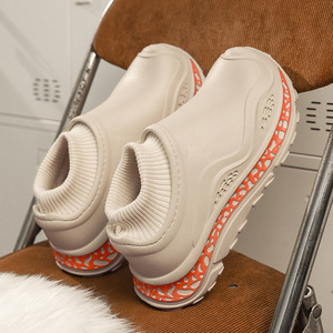 Bottes de neige unisexes à semelle épaisse, noires, imperméables, chaudes, à bout fermé, chaussures d'hiver pour l'extérieur - Product Image 2