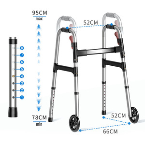 Soporte Organizador para el Hogar con Ruedas para Silla y Sofá, Ayuda <span class=keywords><strong>de</strong></span> Movilidad Ajustable en Altura para Personas Mayores, Ligero y Fácil <span class=keywords><strong>de</strong></span> Plegar - Product Image 4
