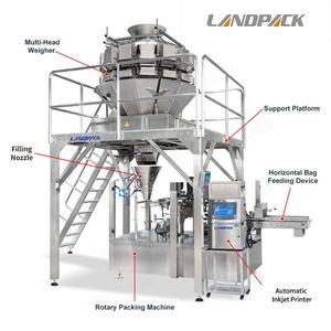 Machine de remplissage et de scellage de sachets doypack pour cubes de poisson surgelés, snacks de viande de thon prêts à consommer - Product Image 4