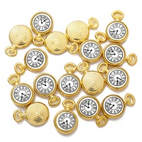 Breloques innovantes pour la fabrication de bijoux DIY, pendentif montre en alliage de zinc, breloque horloge 17x11mm 1.3g