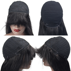 Vague de Corps droite Machine <span class=keywords><strong>Frange</strong></span> Perruque de <span class=keywords><strong>Cheveux</strong></span> Humains, Non Dentelle Pas Cher Perruques de <span class=keywords><strong>Cheveux</strong></span> Humains Perruques Avec Bang, Pas Cher Perruques de <span class=keywords><strong>Cheveux</strong></span> Humains - Product Image 6