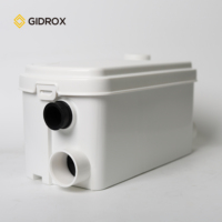 Bomba de Desagüe para Fregadero GIDROX 200W 250W, Bomba para Inodoro, Bomba Trituradora con 3 Entradas de Agua para Sótano, Cocina