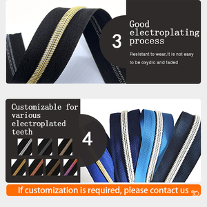 Usine en gros 3 #4 #5 #7 #8 #10 # or et argent or dents galvanoplastie dents par rouleau sacs <span class=keywords><strong>valise</strong></span> Nylon fermeture éclair rouleau - Product Image 4