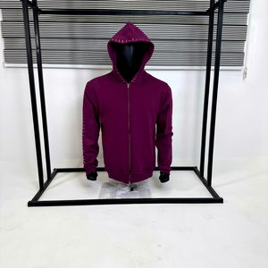 Sweat-shirts personnalisés pour hommes, brodés et imprimés, design tendance avec patchwork en strass, streetwear, pull en coton, haute qualité, imperméable, OEM - Product Image 1