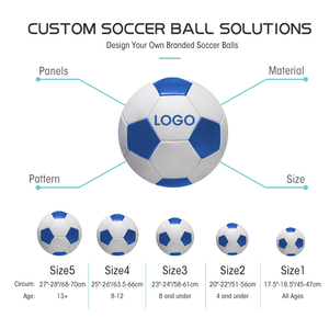 Custom Logo PVC Size 5 Soccer <b>Ball</b> High Quality Lightweight Durable Eco-Friendly Embossed for Adults Training - Product Image 2