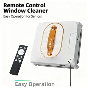 หุ่นยนต์ทำความสะอาดกระจกบ้านอัตโนมัติ แรงดูดสูง 6000 Pa ป้องกันการตก ควบคุมด้วยรีโมท สตาร์ทด้วยปุ่มเดียว เสียงเบา เหมาะสำหรับอาคารสูง - Product Image 2