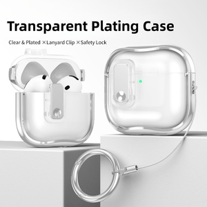 JMETEC 透明TPU電気メッキエコフレンドリー保護ケース AirPods4およびPro2 Gen 2ワイヤレスイヤホン用 - Product Image 3