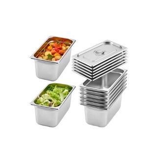 US Anti-jam 1/3 GN Pan 150mm Hauteur Acier Inoxydable 201 <span class=keywords><strong>Buffet</strong></span> Conteneur pour Hôtels & Restauration Gastronorm SUS Buffets - Product Image 6