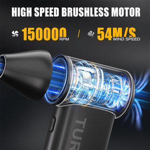 Ventilateur turbo soufflé violent Mini ventilateur à jet portable à 3 vitesses Ventilateur turbo sans fil sans balais pour voiture - Product Image 3
