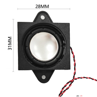 Altoparlante Quadrato Portatile Attivo 28*31mm, 4 Ohm 3W Alta Potenza, Impermeabile IP67 con Fori di Posizionamento per Riproduttori Pubblicitari e Home Theater