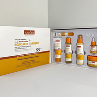 Coffret de Soins Visage 6 Pièces à la Niacinamide, Acide Kojique et Curcuma – Éclaircissant, Hydratant, Réparateur de la Barrière Cutanée – Coffret Cadeau