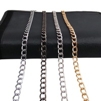 Chaîne de rechange plate en métal de 100 cm en forme de O pour bandoulière de sac à main, idéale pour la fabrication de sacs DIY et de pochettes