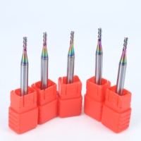 Fraise à queue longue micro-diamètre en carbure pour rainurage profond de l'aluminium sur CNC