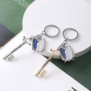 Portachiavi Souvenir <span class=keywords><strong>della</strong></span> Serie Anime 'Wings of Freedom' del Corpo di Ricerca con Eren, Mikasa e Levi - Product Image 1