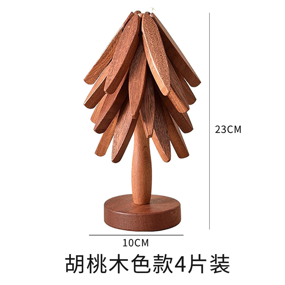 ฐานสี่ชิ้นสีวอลนัท