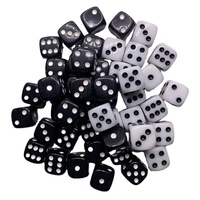 Dés miniatures personnalisés en vrac, 10 mm, coins carrés en plastique, dés D6, dés à points pour jeux de casino et jeux de société