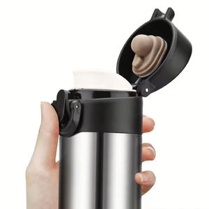 Bouteille isotherme en acier inoxydable à double paroi avec couvercle à ouverture rapide, personnalisable pour cadeaux promotionnels, vente en gros - Product Image 3