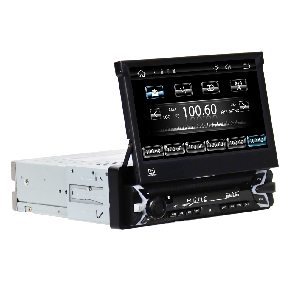 Один 1 Din универсальная 7 дюймов емкостный сенсорный экран автомобиля радио головное устройство с Carplay и Android Авто mp5 плеер