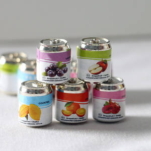 Casa de Muñecas de Plástico Hecha a Mano con Escena de Comida en Miniatura, Juguetes DIY, Mini Frutas, Vino, Latas de Refresco y Accesorios Playmobil - Product Image 1