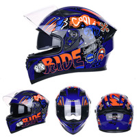 Casque de moto Predator pour homme ABS Cross Cascos Para Iron Motocicleta pour la course et l'équitation hors route