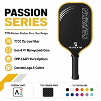 Raquette de pickleball en fibre de carbone Camp Season, noyau MPP de 16 mm, thermoformée, approuvée USAPA, design pour entraînement en équipe en extérieur