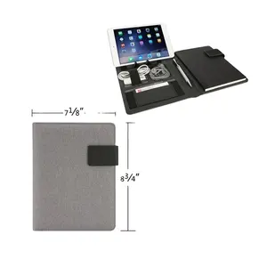 ที่กำหนดเองใหม่ล่าสุด A4 A5 A6 A7ผ้าใบหนังผลงานโฟลเดอร์สำหรับ Ipad และ PU ไดอารี่และวารสารหนัง PU โน๊ตบุ๊ค