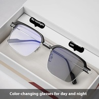 Lunettes de luxe demi-carrées géométriques classiques, photochromiques, anti-lumière bleue, protection UV, pour femmes, en plastique, pour visages en forme de losange