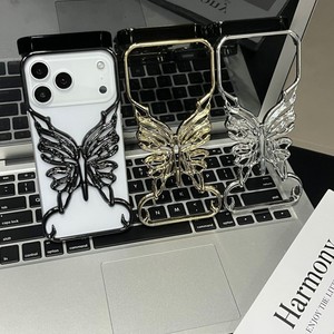 Coques de Téléphone Papillon 3D pour iPhone 17 Pro Max 16 15 14, Bordures Fines, Galvanoplastie, Antichoc, Dissipation de Chaleur - Product Image 2